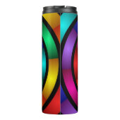 Runde und psychedelische Fraktal Kunst Thermosbecher (Rückseite)