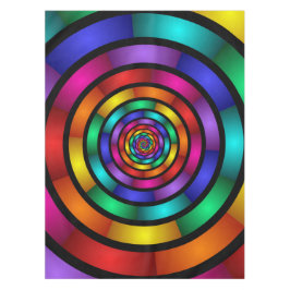 Runde und psychedelische Fraktal Kunst Tischdecke