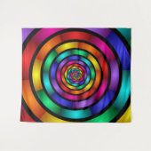 Runde und psychedelische Fraktal Kunst Wandteppich (Vorderseite (Horizontal))