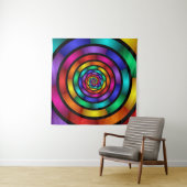 Runde und psychedelische Fraktal Kunst Wandteppich (Beispiel)