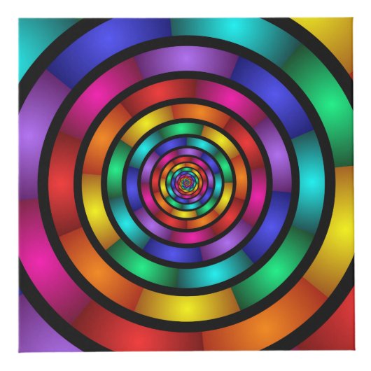 Runde und psychedelische Fraktal Kunst Würfel (Vorderseite)