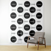 Runde und rechteckige Logokombination Schritt und Wandteppich (Beispiel)