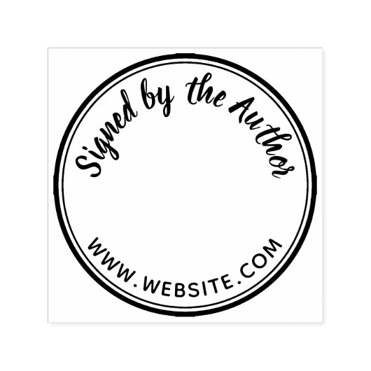 Runde unterschrieben von Autor Buchzeichen Writer Permastempel (Design)
