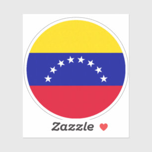Runde venezolanische Flagge Aufkleber