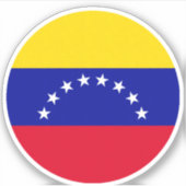 Runde venezolanische Flagge Aufkleber (Vorderseite)