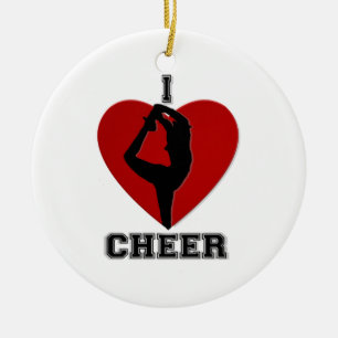 Runde Verzierung der Cheerleader Keramikornament