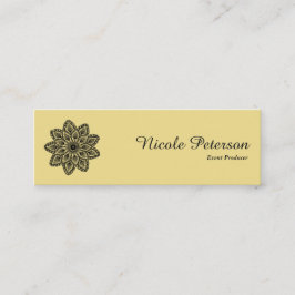 Runde Verzierung der schwarzen Spitzes Mini Visitenkarte