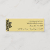 Runde Verzierung der schwarzen Spitzes Mini Visitenkarte (Rückseite)