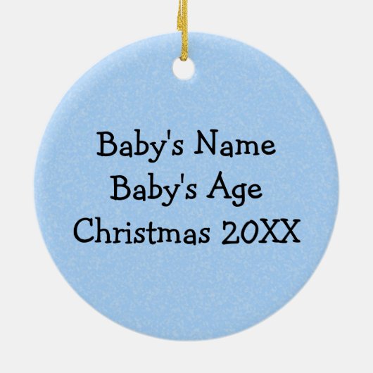 Runde Verzierung des Babys 1. Weihnachts Keramik Ornament (Hinten)