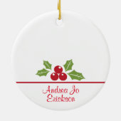 Runde Verzierung des Babys erstes Weihnachts Keramik Ornament (Hinten)