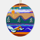 Runde Verzierung des See-Wasser-Schwimmens Keramik Ornament (Links)