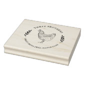 Runde Vintage Hühnereier Briefmarke Karton Gummistempel (Stempel)