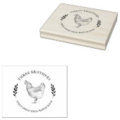 Runde Vintage Hühnereier Briefmarke Karton Gummistempel (Stempel)