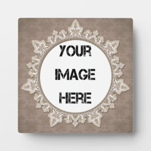 Runde Vintage-Spitzen-Kunstplatte Fotoplatte