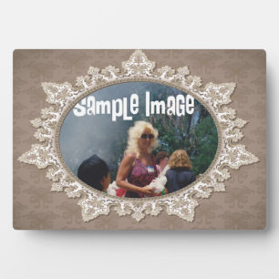 Runde Vintage-Spitzen-Kunstplatte Fotoplatte