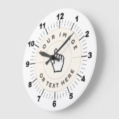 Runde Wall-Uhr 10.75" - Benutzerdefiniert (Bild/Te Große Wanduhr (Winkel)