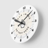 Runde Wall-Uhr 8" - Benutzerdefiniert (Bild/Text h Wanduhr (Winkel)
