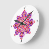 Runde Wall-Uhr mit roter Medaille Wanduhr (Winkel)