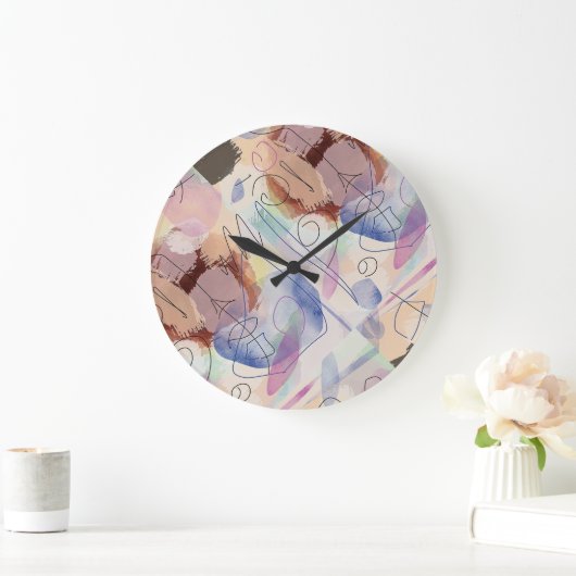 Runde Wall Uhr, Original Artwork! Große Wanduhr (Zuhause)