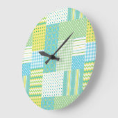 Runde Wall-Uhr: trockenes Imitat-Patchwork Große Wanduhr (Winkel)