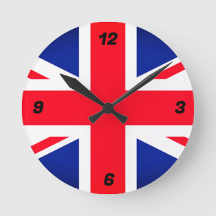 Runde Wand-Uhr für die Jack-Flagge der Union Wanduhr