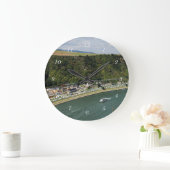 Runde Wanduhr An der Loreley im Mittelrheintal (Zuhause)