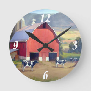 Runde Wanduhr/Bauernhof Wanduhr