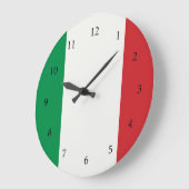 Runde Wanduhr Italien Fahne (Winkel)
