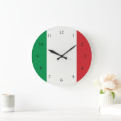 Runde Wanduhr Italien Fahne (Zuhause)