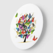 Runde Wanduhr mit Schmetterlingen! (Winkel)