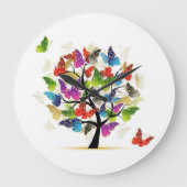 Runde Wanduhr mit Schmetterlingen! (Vorderseite)