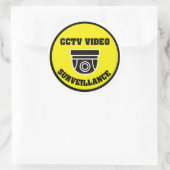 Runde Warnaufkleber für die Sicherheitskamera Runder Aufkleber (Tasche)