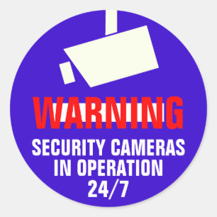 Runde Warnaufkleber für die Sicherheitskamera Runder Aufkleber
