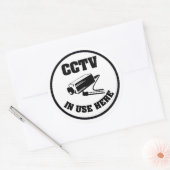 Runde Warnaufkleber für die Sicherheitskamera Runder Aufkleber (Umschlag)