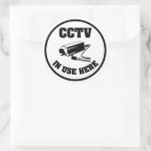 Runde Warnaufkleber für die Sicherheitskamera Runder Aufkleber (Tasche)