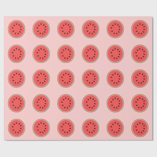 Runde Wassermelonen Geschenkpapier (Flach)