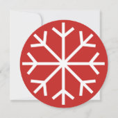 Runde Weihnachts-Weihnachtsfeiertage Party Einladung (Vorderseite)