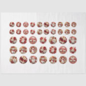 Runde Weihnachtsbild DIY Decoupage Ornament Craft Seidenpapier (Vorderseite)