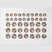 Runde Weihnachtsbild DIY Decoupage Ornament Craft Seidenpapier (Vorderseite)