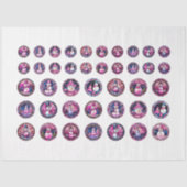 Runde Weihnachtsbild DIY Decoupage Ornament Craft Seidenpapier (Vorderseite)