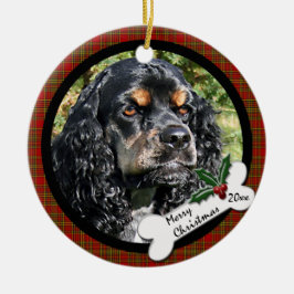 Runde Weihnachtsverzierung Cocker spaniels Keramikornament