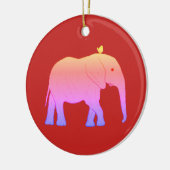 Runde Weihnachtsverzierungs-Elefanten Keramik Ornament (Links)