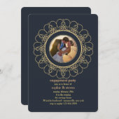 Runde Wired Hearts Foto Einladung (Vorne/Hinten)