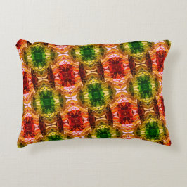 Runde zeichnend Formen erzeugen rote, grüne und go Dekokissen