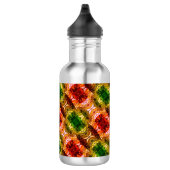 Runde zeichnend Formen erzeugen rote, grüne und go Edelstahlflasche (Rechts)