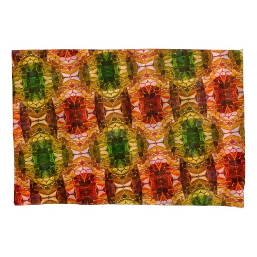 Runde zeichnend Formen erzeugen rote, grüne und go Kissenbezug (Vorderseite)