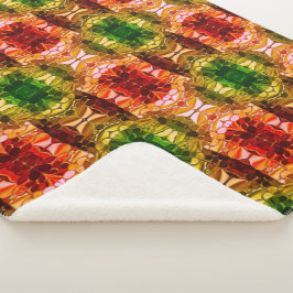 Runde zeichnend Formen erzeugen rote, grüne und go Sherpadecke