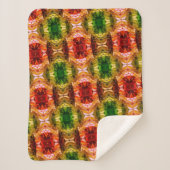 Runde zeichnend Formen erzeugen rote, grüne und go Sherpadecke (Vorderseite)