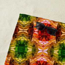 Runde zeichnend Formen erzeugen rote, grüne und go Strandtuch