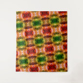 Runde zeichnend Formen erzeugen rote, grüne und go Wandteppich (Vorderseite)